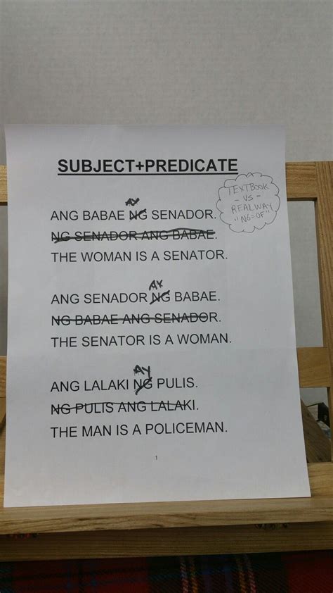 predicate in Tagalog .